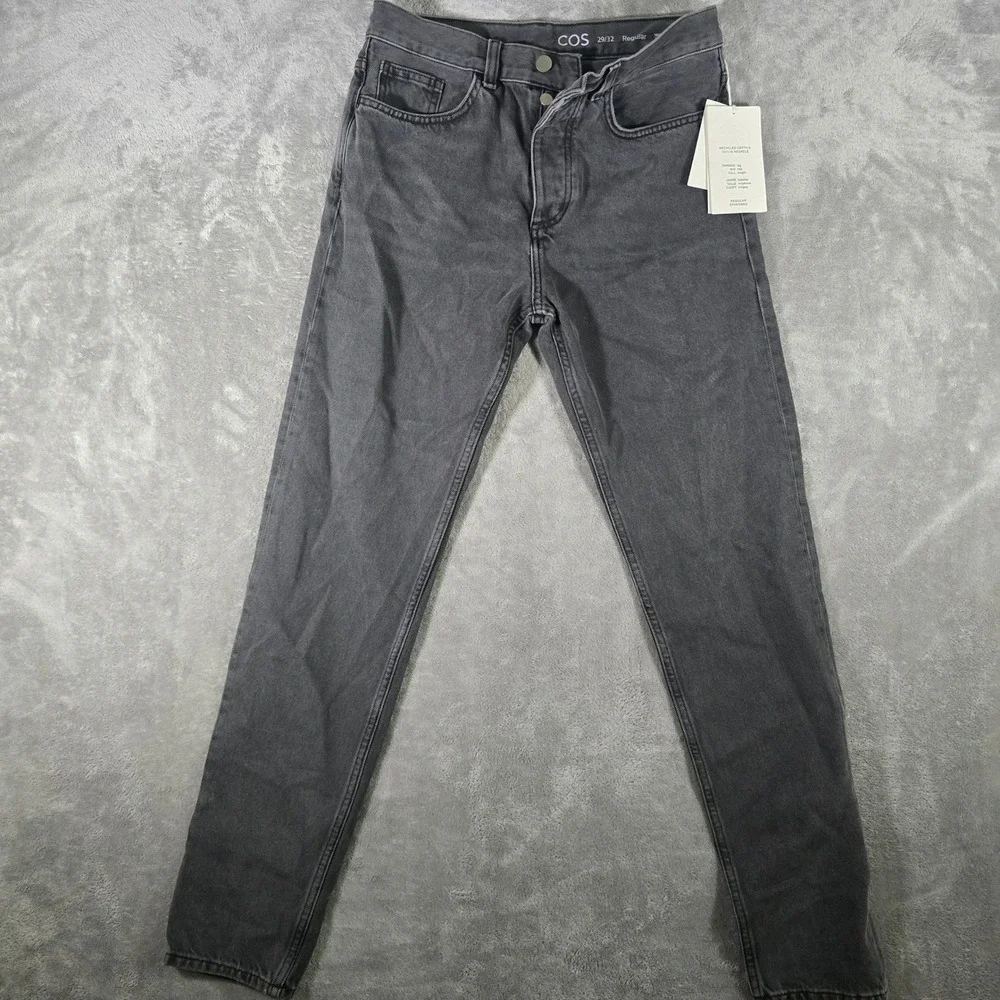 COS Gray Wash Jeans Regular Fit Tapered Leg Denim Pants‎ 29x32